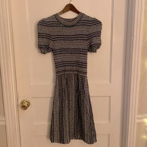 Free People Dress Stretchy Blue + Glitter Pattern XS